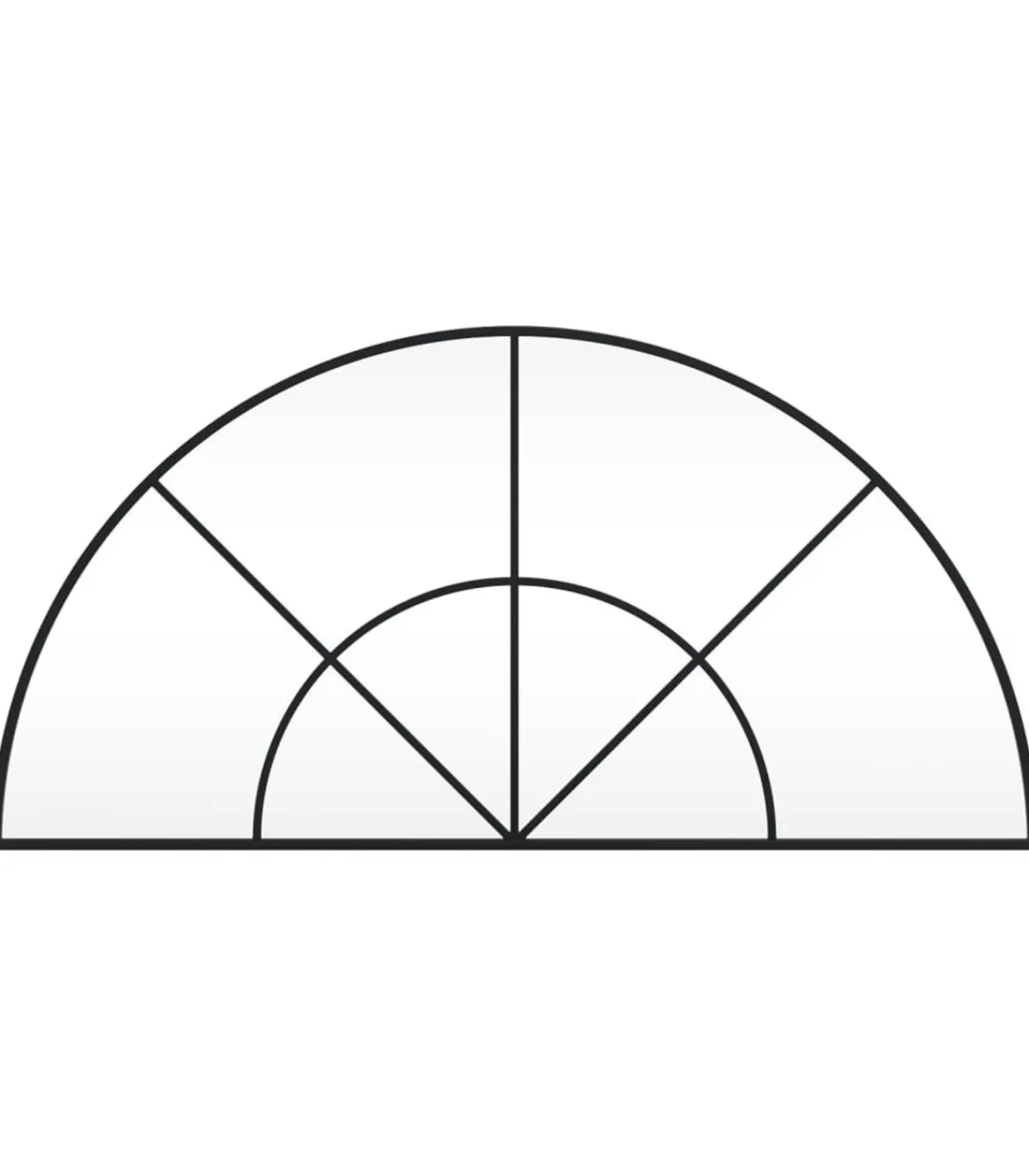 vidaXL Wandspiegel boog 100x50 cm ijzer zwart