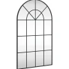 vidaXL Wandspiegel boog 60x100 cm ijzer zwart