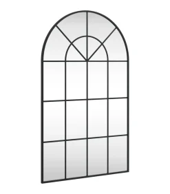 vidaXL Wandspiegel boog 60x100 cm ijzer zwart
