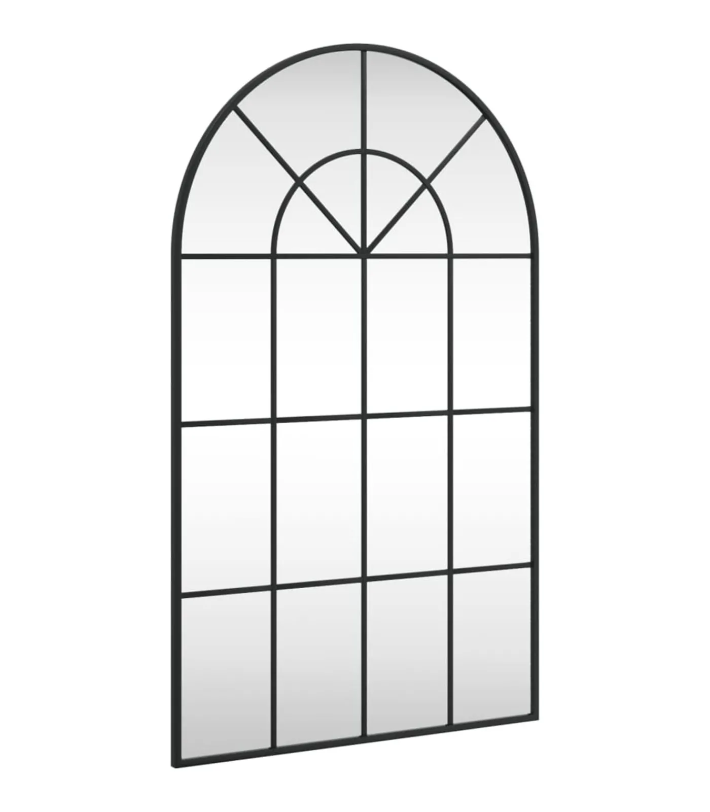 vidaXL Wandspiegel boog 60x100 cm ijzer zwart