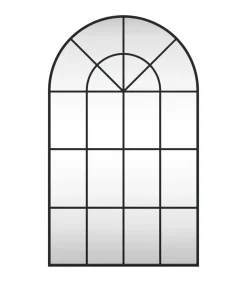 vidaXL Wandspiegel boog 60x100 cm ijzer zwart