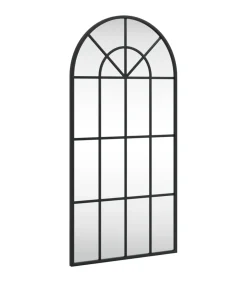 vidaXL Wandspiegel boog 40x80 cm ijzer zwart