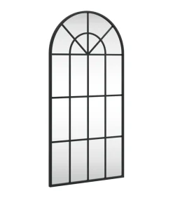 vidaXL Wandspiegel boog 40x80 cm ijzer zwart
