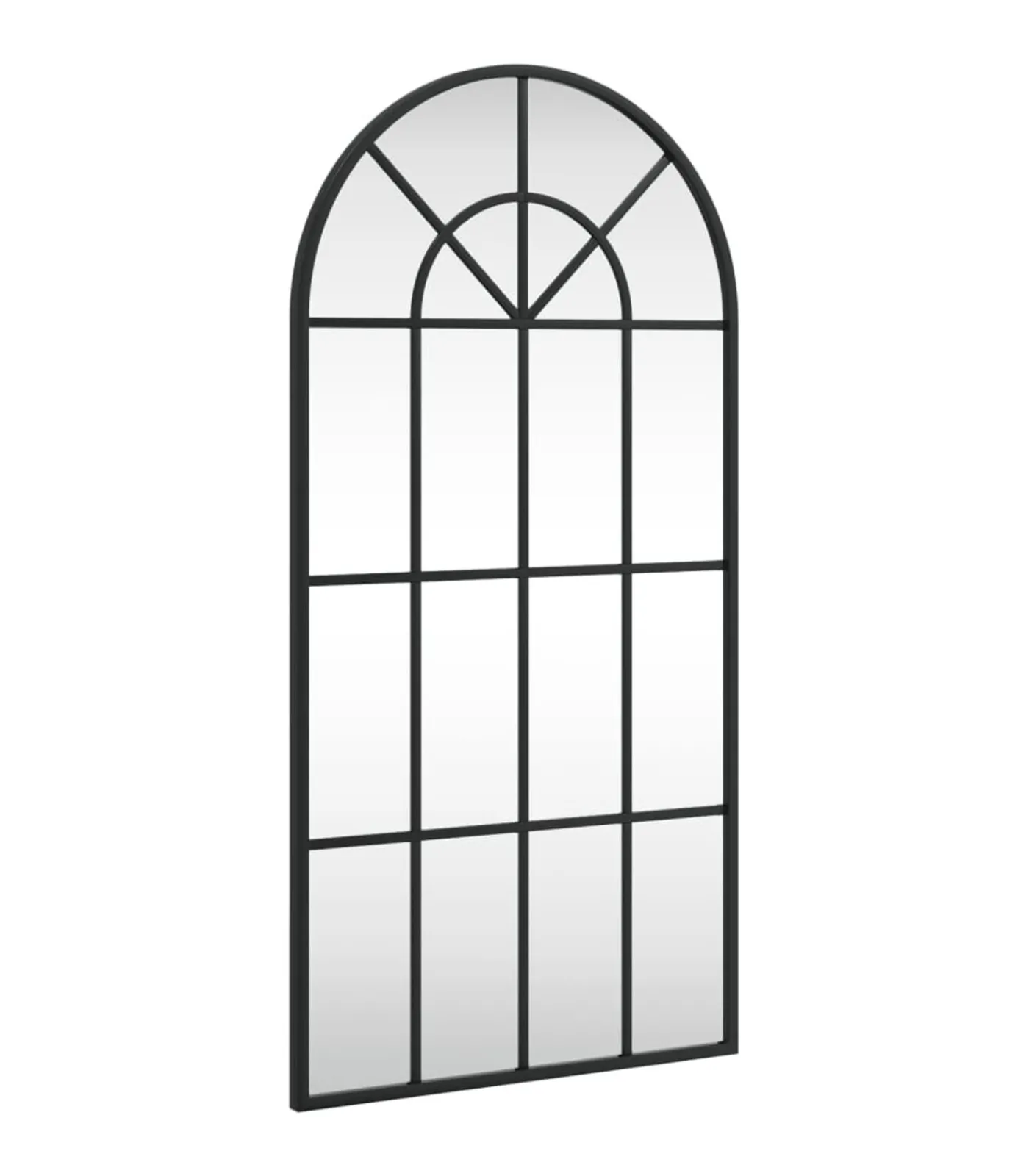 vidaXL Wandspiegel boog 40x80 cm ijzer zwart