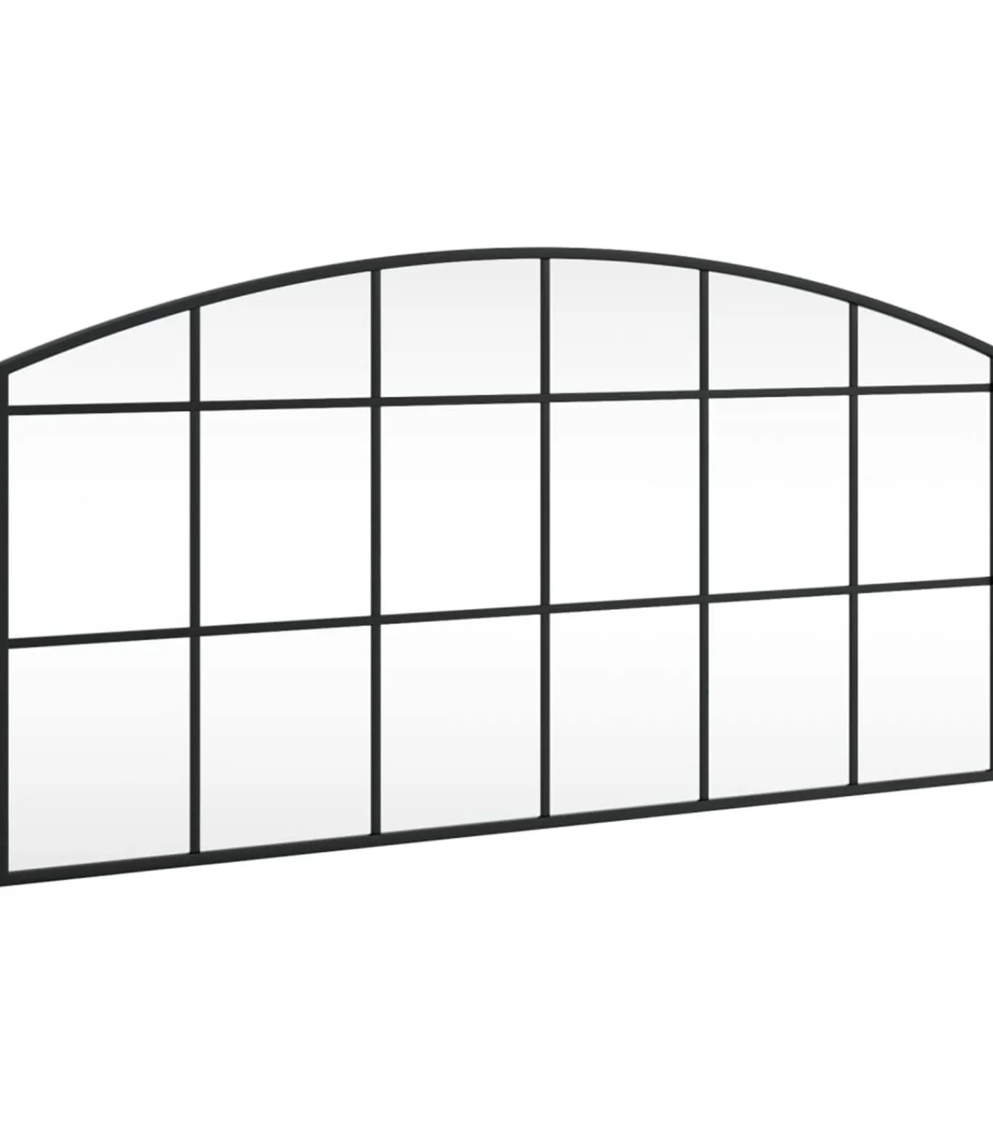 New Wandspiegel boog 100x50 cm ijzer zwart Spiegels