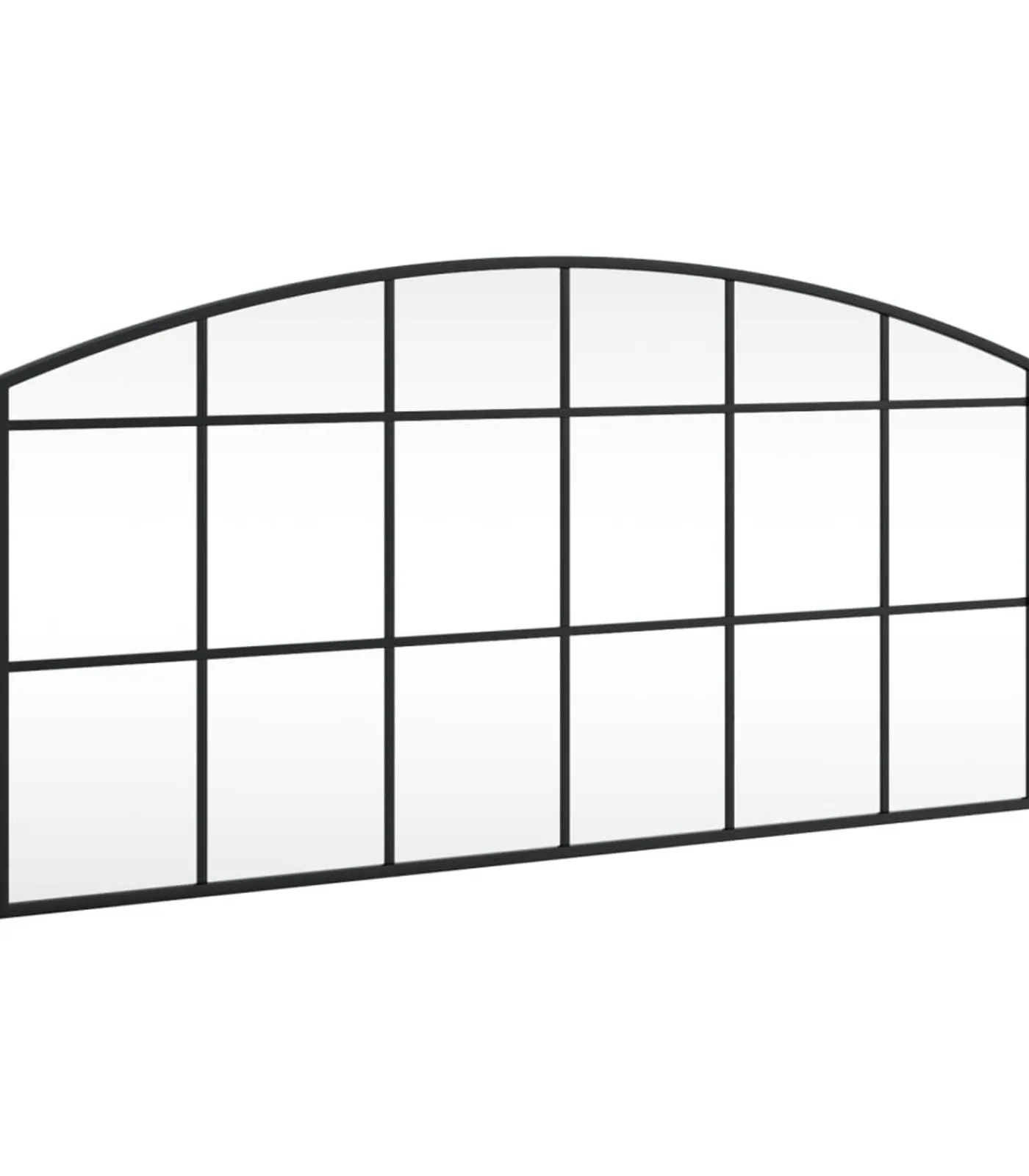 New Wandspiegel boog 100x50 cm ijzer zwart Spiegels