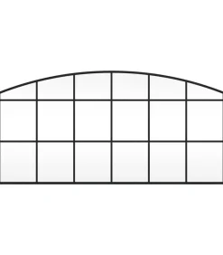 New Wandspiegel boog 100x50 cm ijzer zwart Spiegels