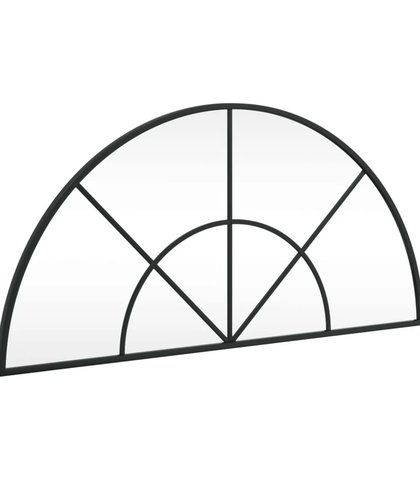 Online Wandspiegel boog 80x40 cm ijzer zwart Spiegels