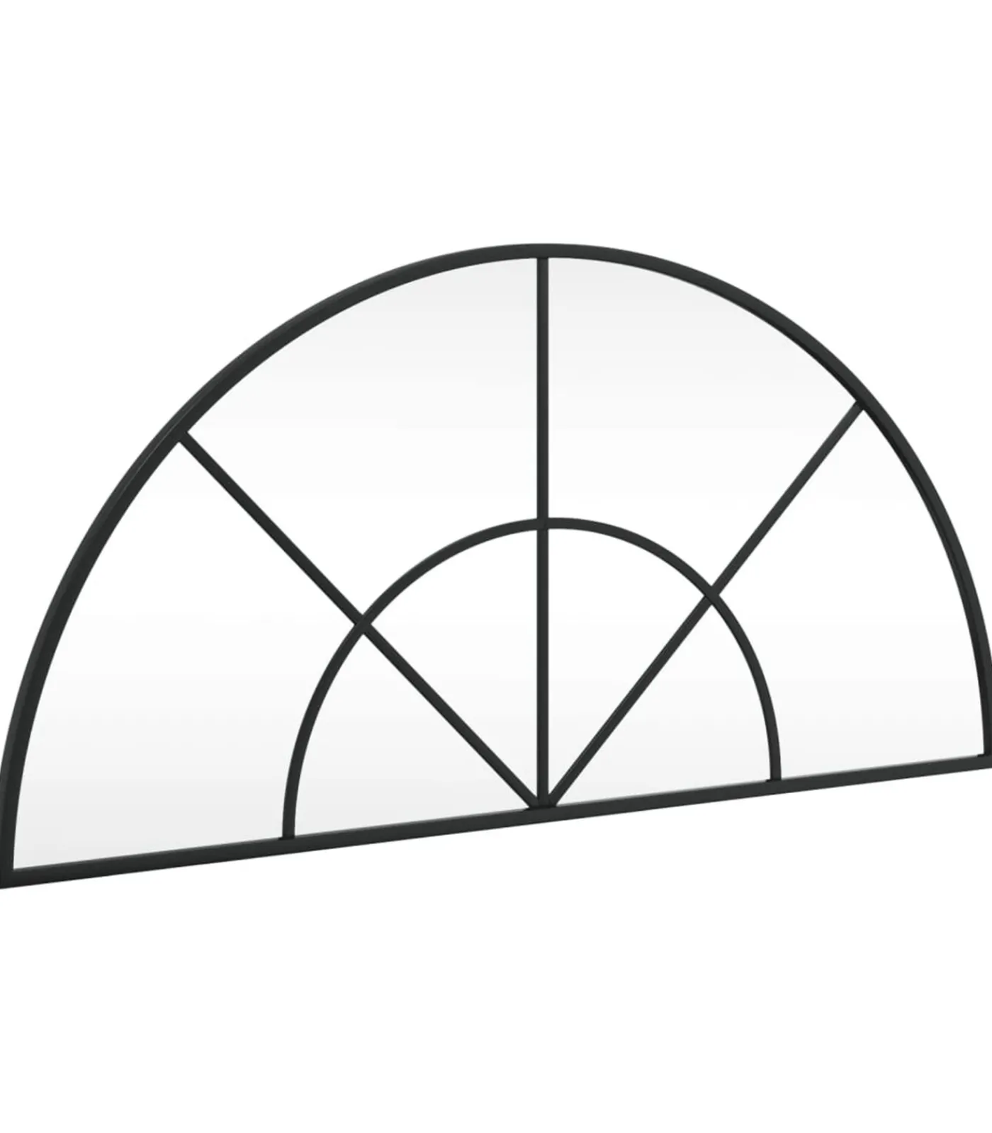 Online Wandspiegel boog 80x40 cm ijzer zwart Spiegels