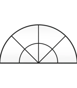 Online Wandspiegel boog 80x40 cm ijzer zwart Spiegels