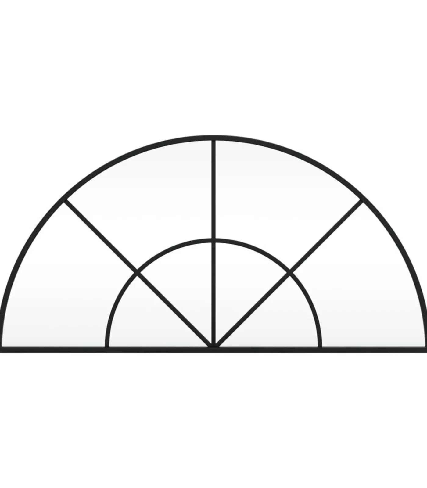 Online Wandspiegel boog 80x40 cm ijzer zwart Spiegels