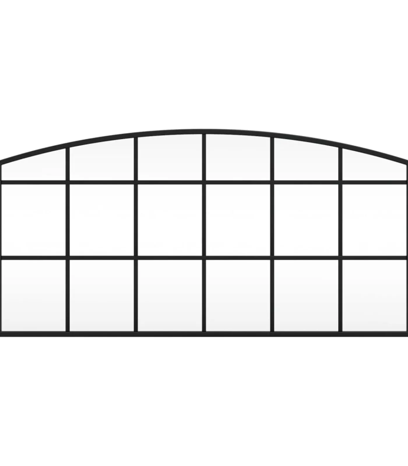 Online Wandspiegel boog 80x40 cm ijzer zwart Spiegels