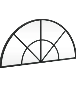 Online Wandspiegel boog 60x30 cm ijzer zwart Spiegels