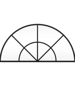 Online Wandspiegel boog 60x30 cm ijzer zwart Spiegels