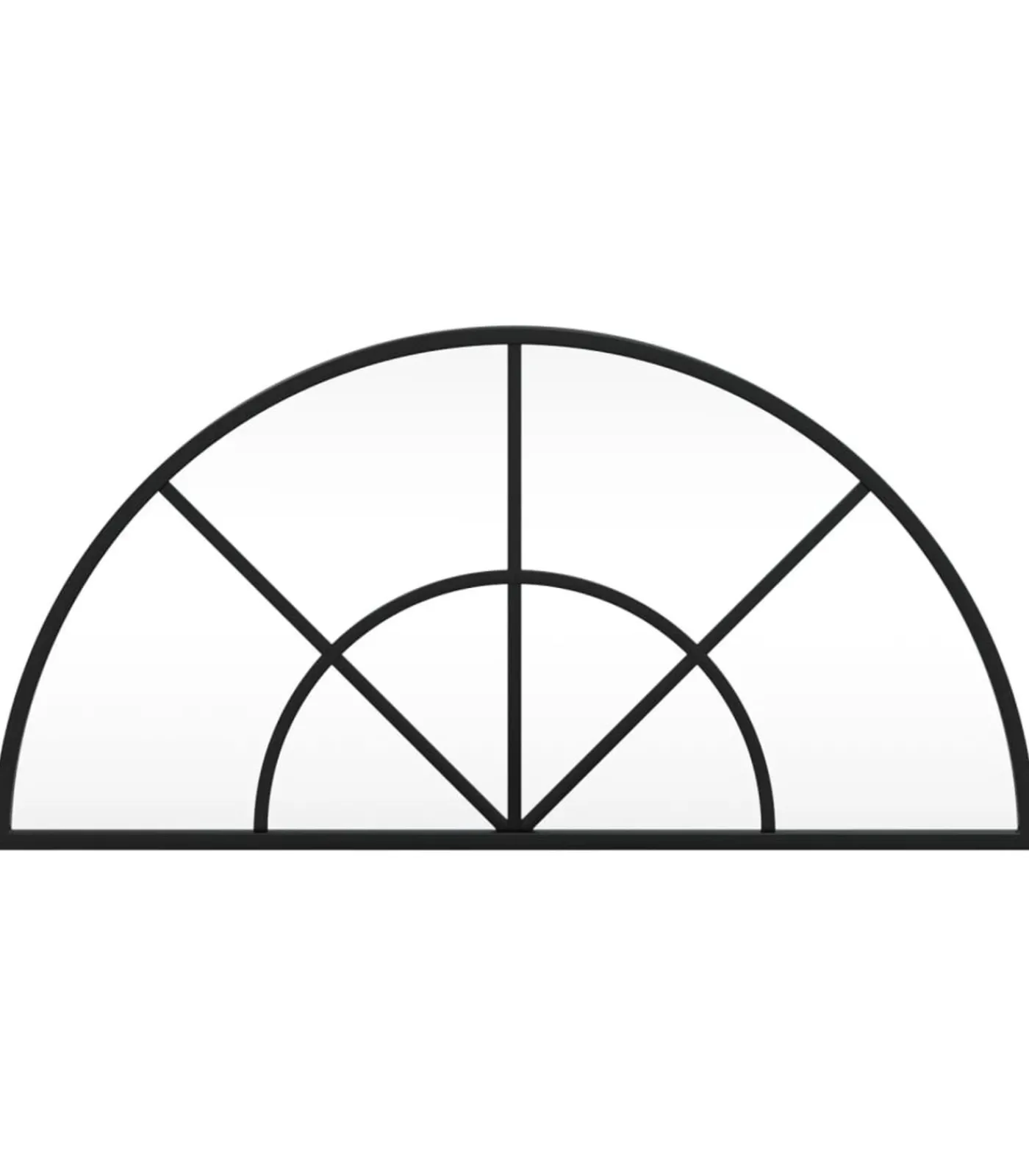 Online Wandspiegel boog 60x30 cm ijzer zwart Spiegels