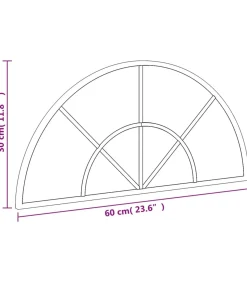 Online Wandspiegel boog 60x30 cm ijzer zwart Spiegels
