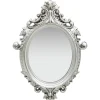 Hot Wandspiegel kasteel stijl 56x76 cm zilverkleurig Spiegels
