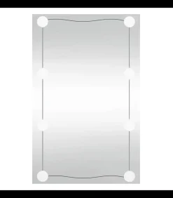 Best Wandspiegel met LED's rechthoekig 40x60 cm glas Spiegels