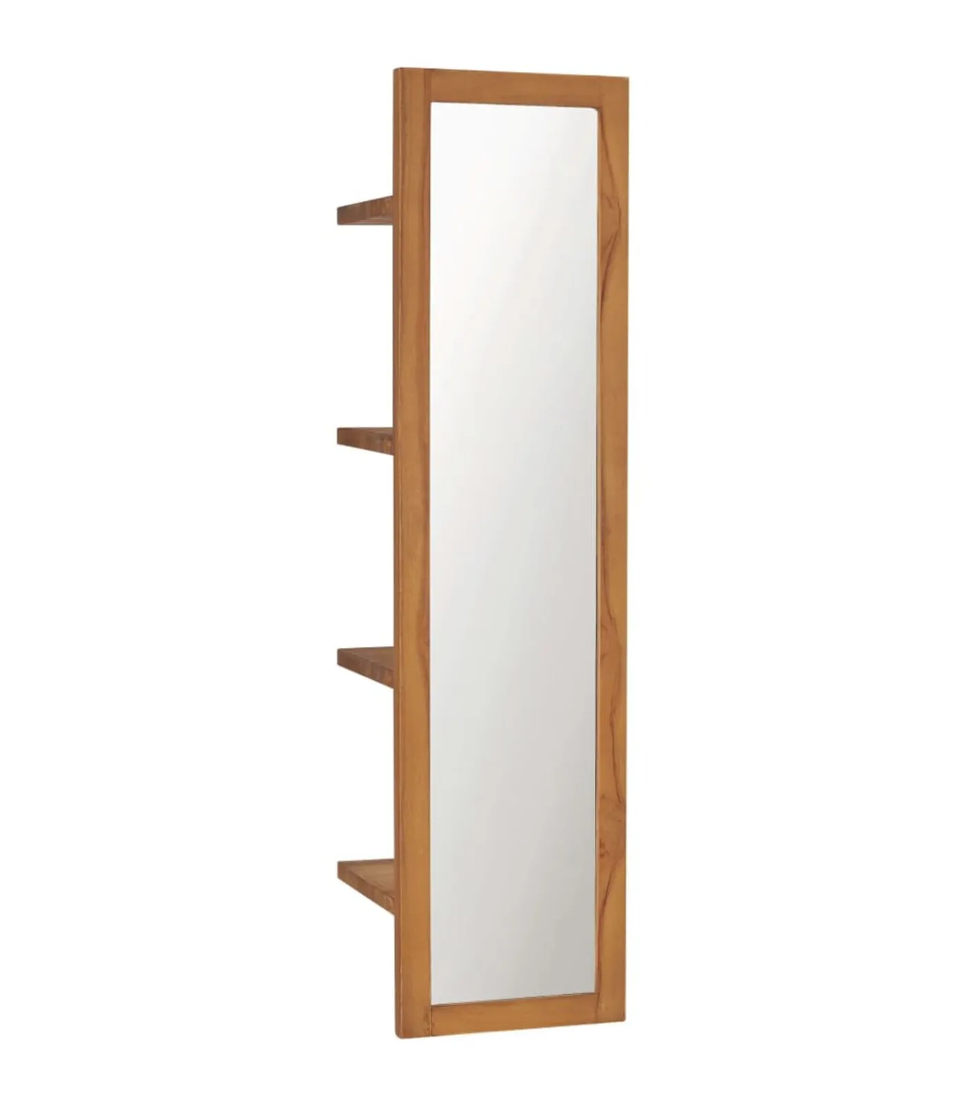 Sale Wandspiegel met schappen 30x30x120 cm massief teakhout Spiegels