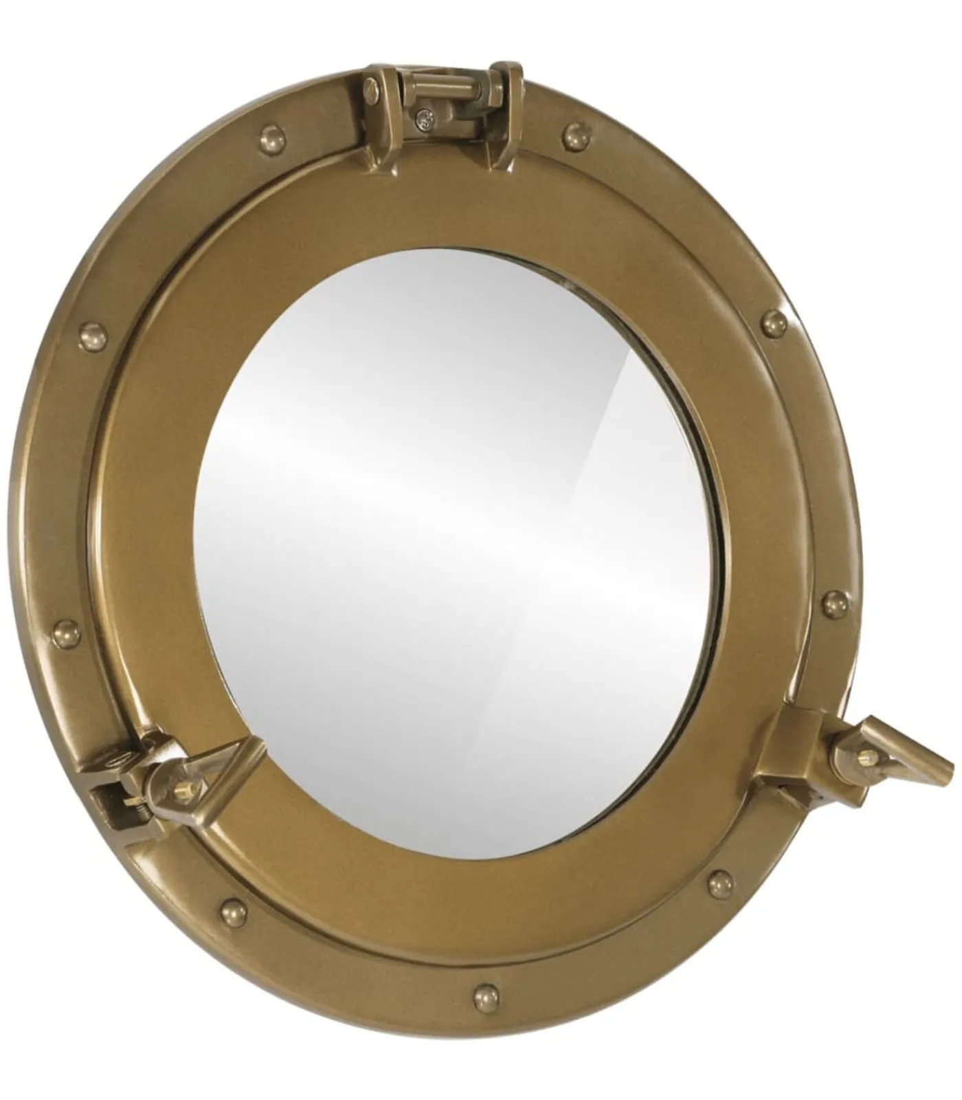 Clearance Wandspiegel patrijspoort Ø38 cmaluminium en glas Spiegels