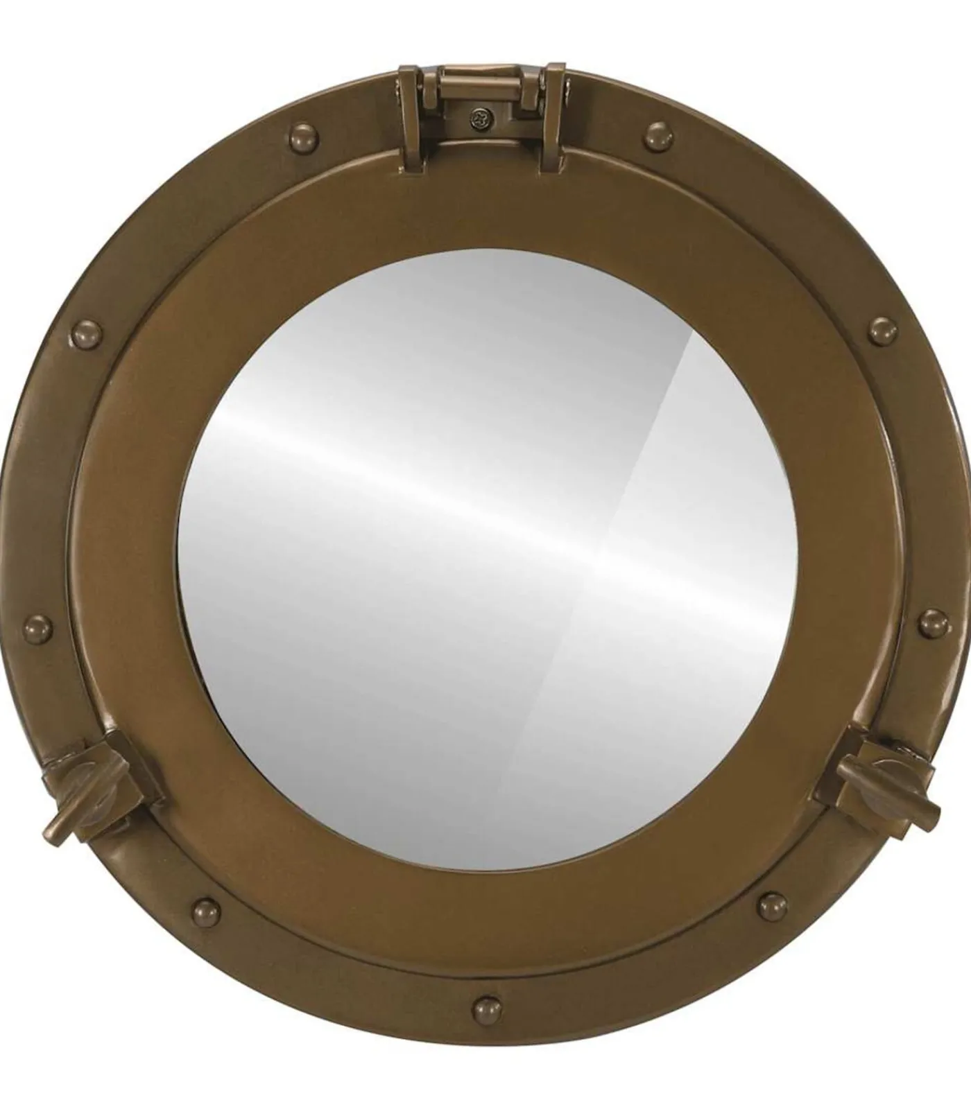 Clearance Wandspiegel patrijspoort Ø38 cmaluminium en glas Spiegels