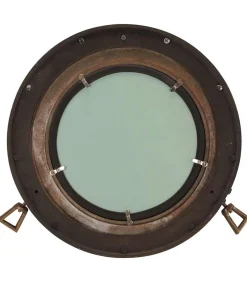 Clearance Wandspiegel patrijspoort Ø38 cmaluminium en glas Spiegels