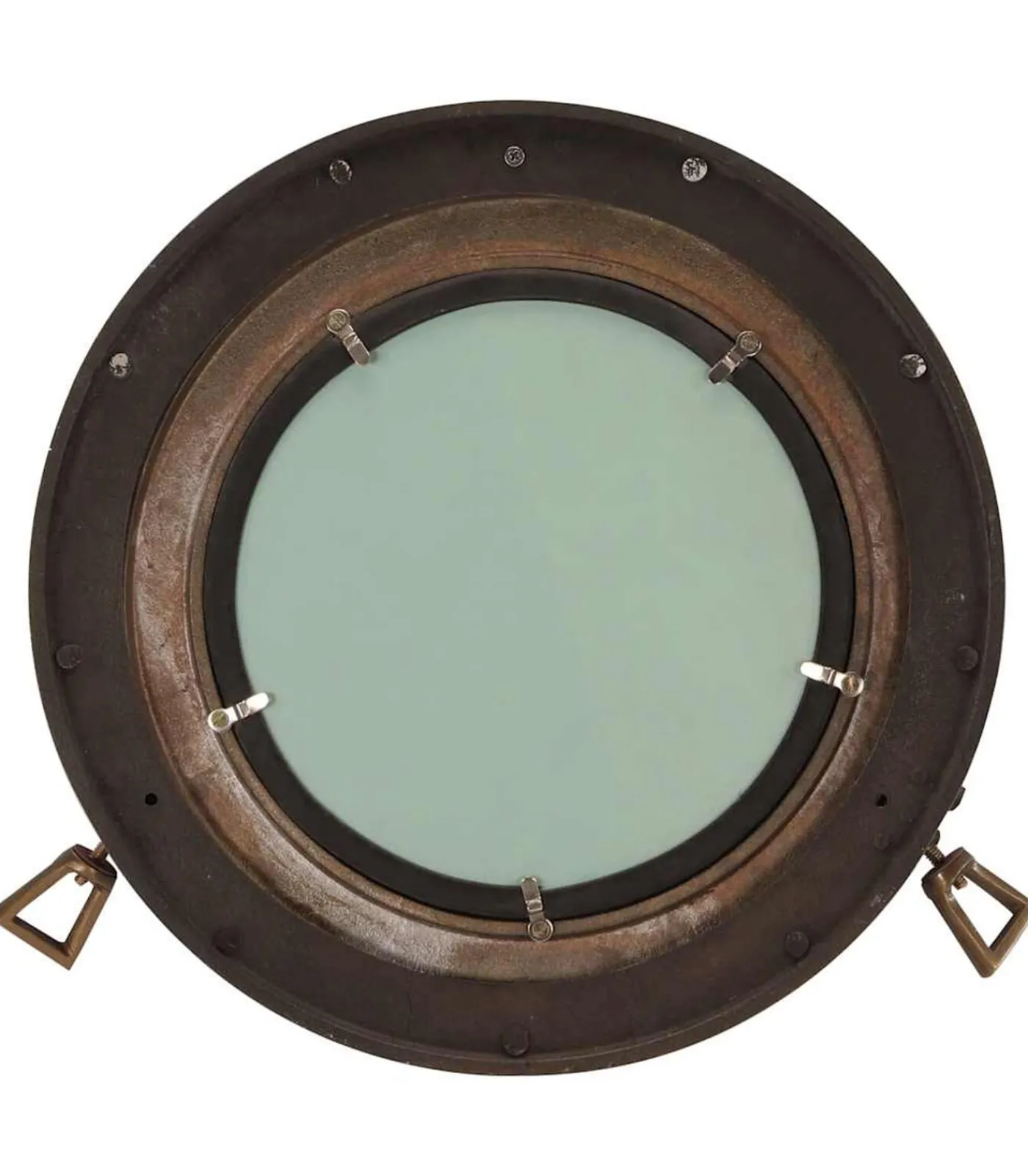 Clearance Wandspiegel patrijspoort Ø38 cmaluminium en glas Spiegels