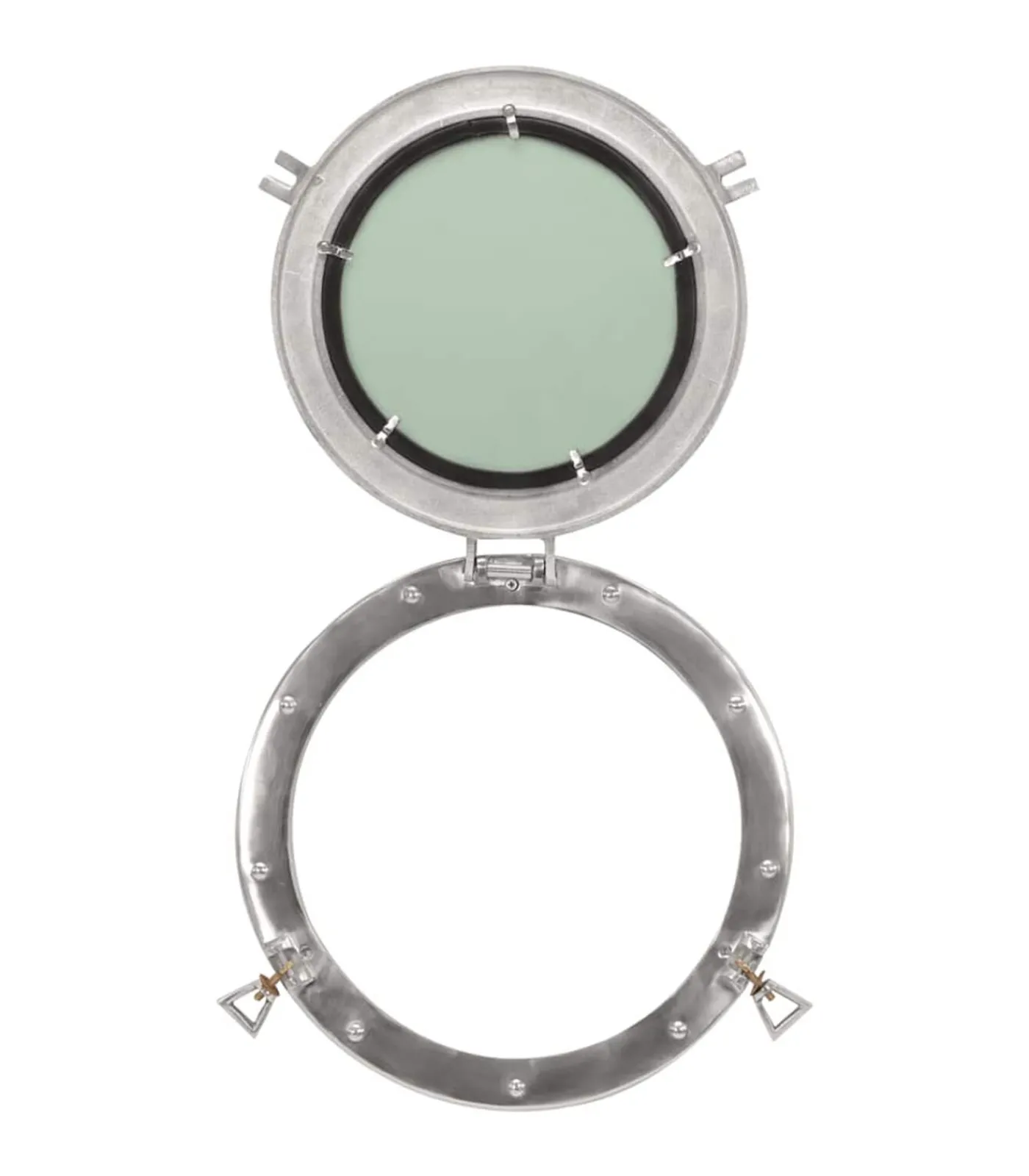 vidaXL Wandspiegel patrijspoort Ø38 cmaluminium en glas