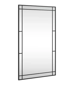 Sale Wandspiegel rechthoekig 60x100 cm ijzer zwart Spiegels