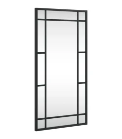 vidaXL Wandspiegel rechthoekig 30x60 cm ijzer zwart
