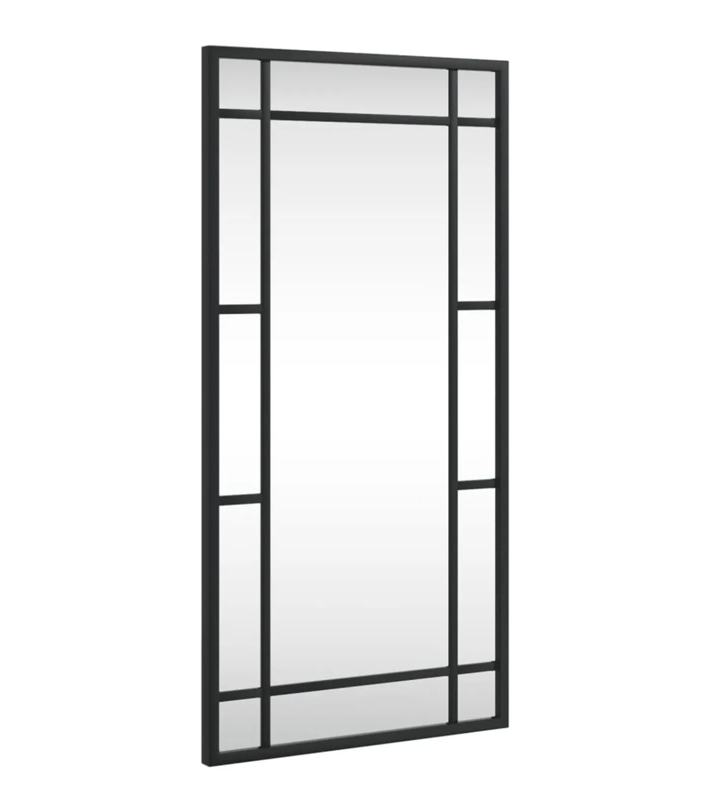 vidaXL Wandspiegel rechthoekig 30x60 cm ijzer zwart