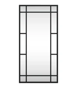 vidaXL Wandspiegel rechthoekig 30x60 cm ijzer zwart