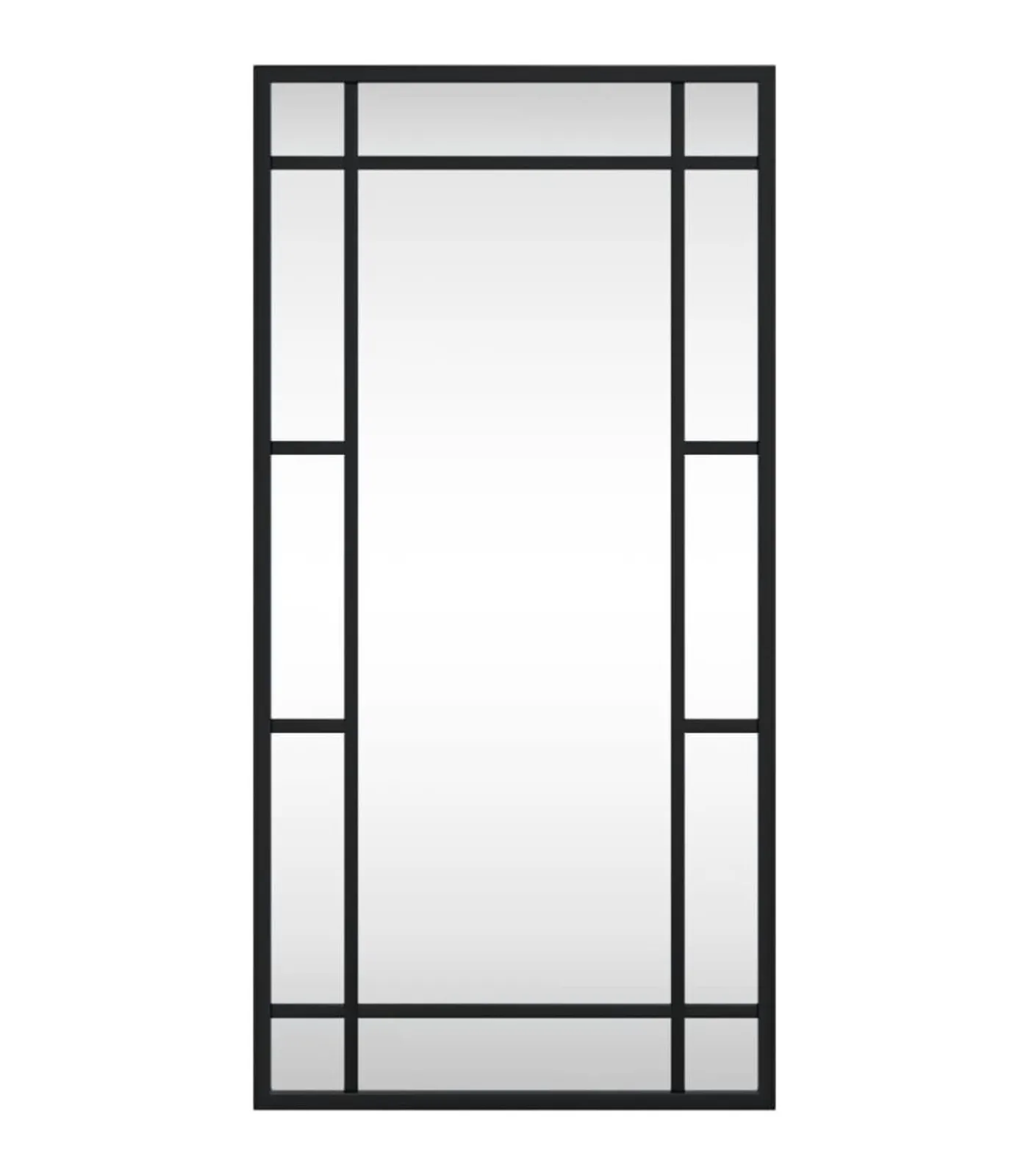 vidaXL Wandspiegel rechthoekig 30x60 cm ijzer zwart