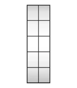 Hot Wandspiegel rechthoekig 30x100 cm ijzer zwart Spiegels
