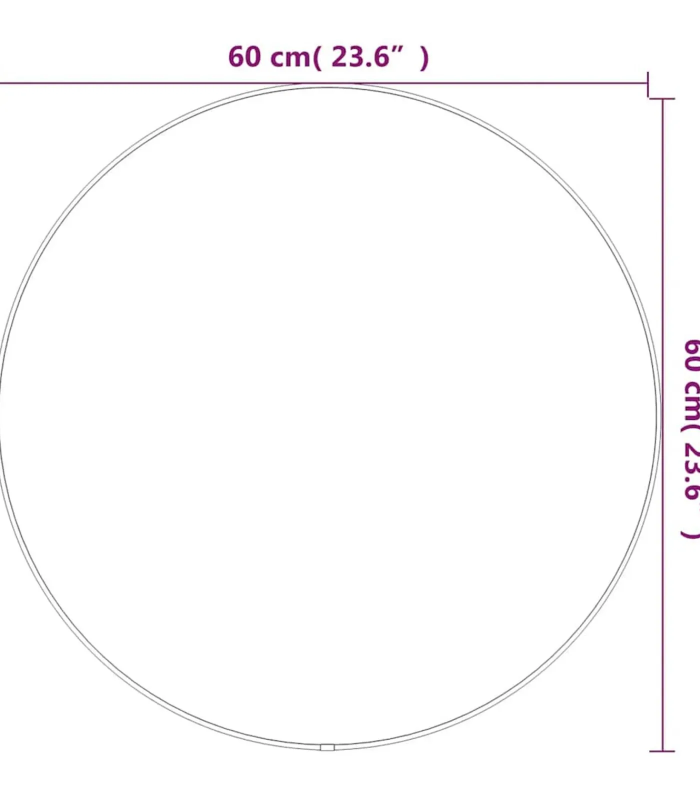 Hot Wandspiegel rond Ø60 cm goudkleurig Spiegels