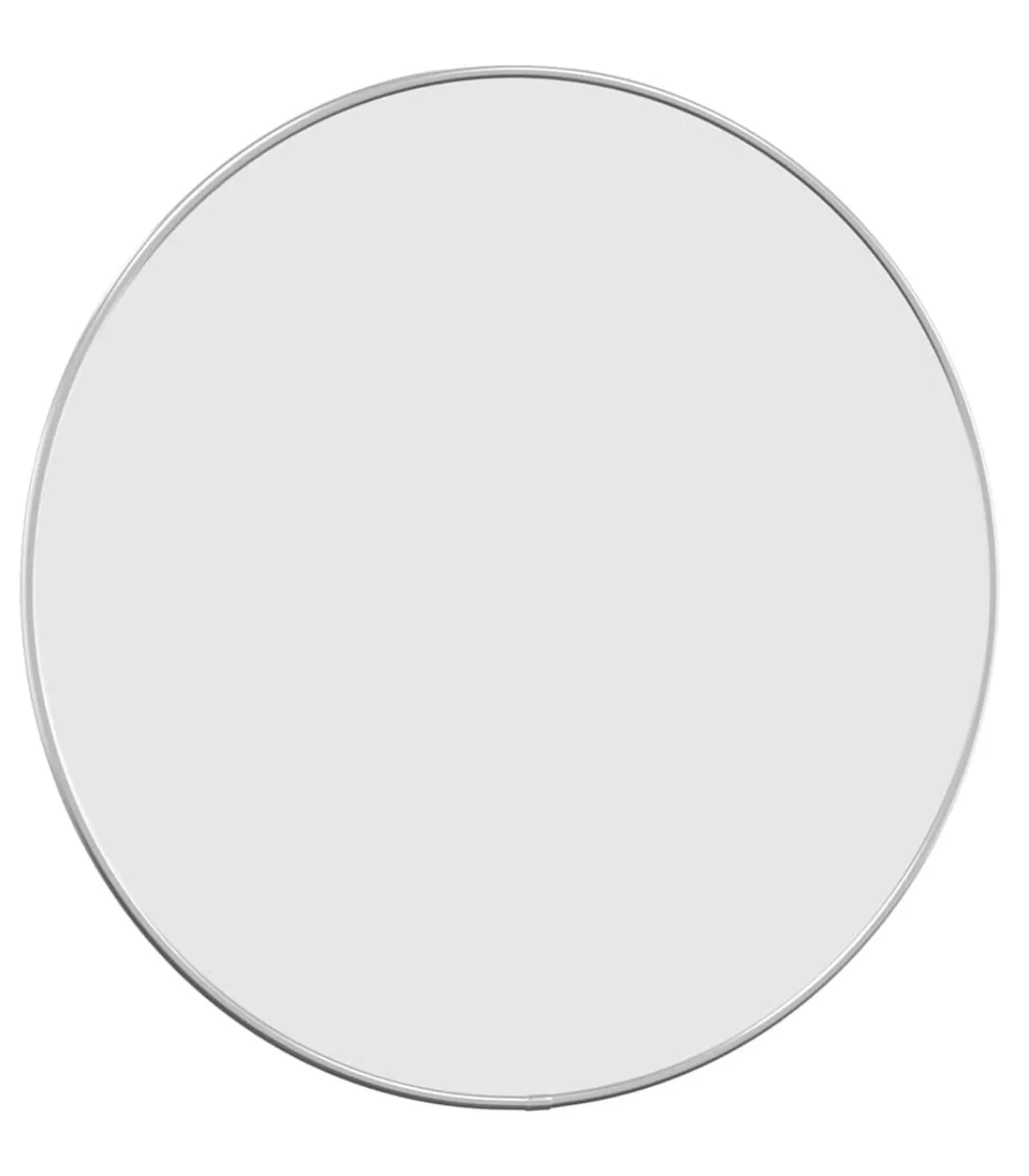 vidaXL Wandspiegel rond Ø50 cm zilverkleurig