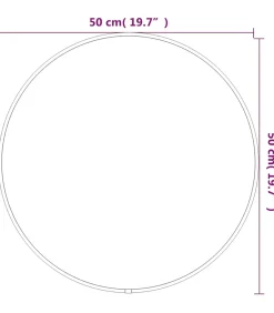 vidaXL Wandspiegel rond Ø50 cm zilverkleurig