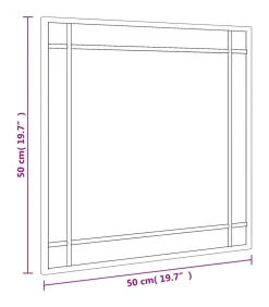 Sale Wandspiegel vierkant 50x50 cm ijzer zwart Spiegels