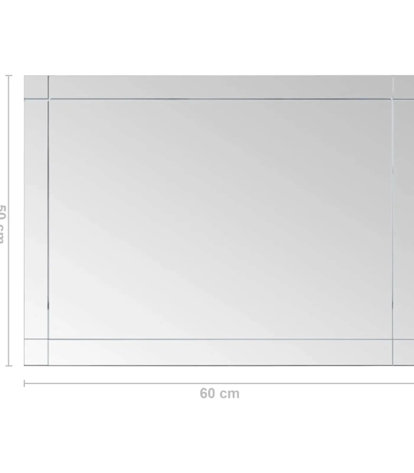Clearance Wandspiegel 60x50 cm glas Spiegels