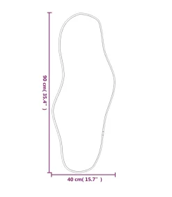 Clearance Wandspiegel 90x40 cm goudkleurig Spiegels