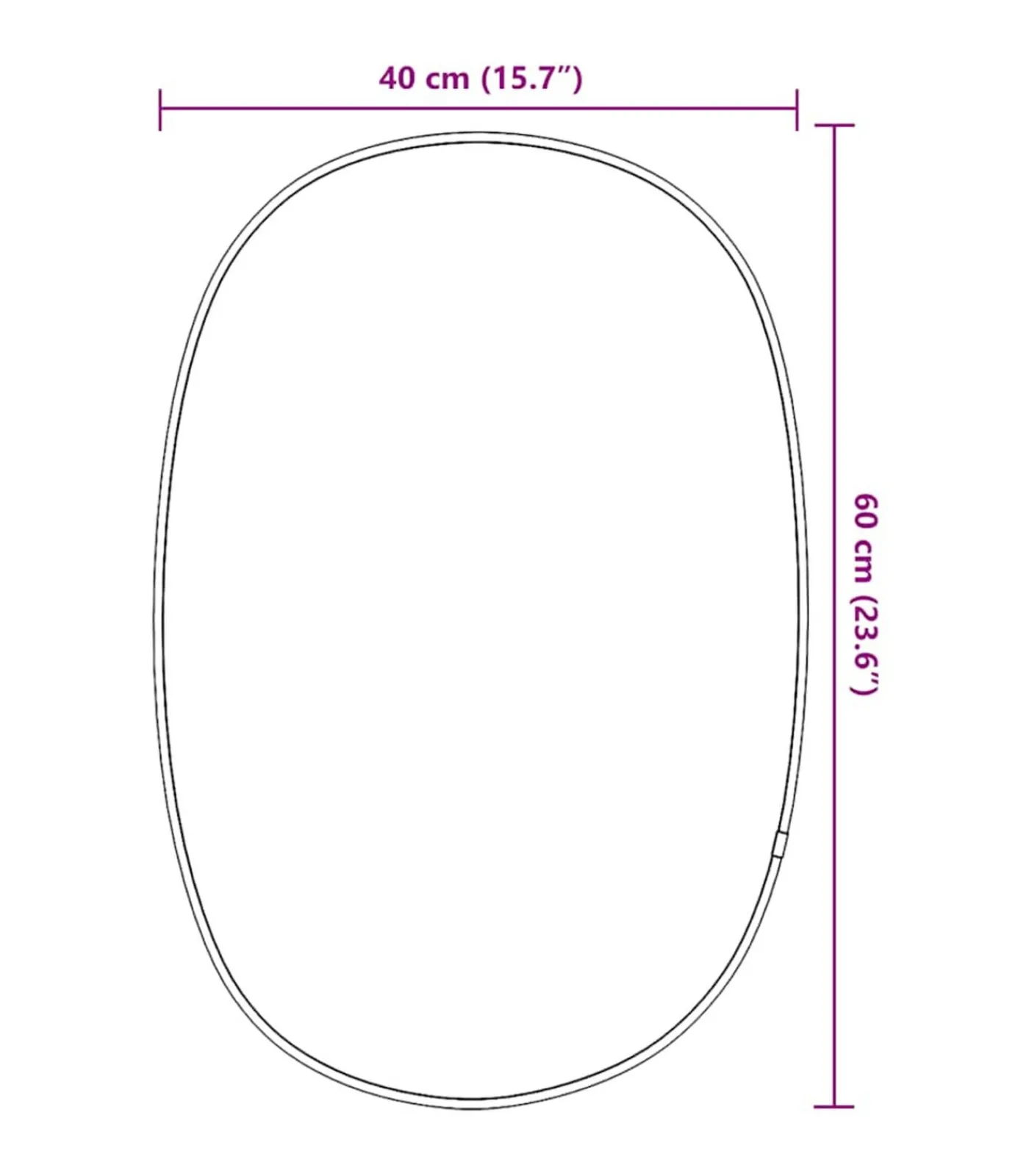 New Wandspiegel 60x40 cm goudkleurig Spiegels