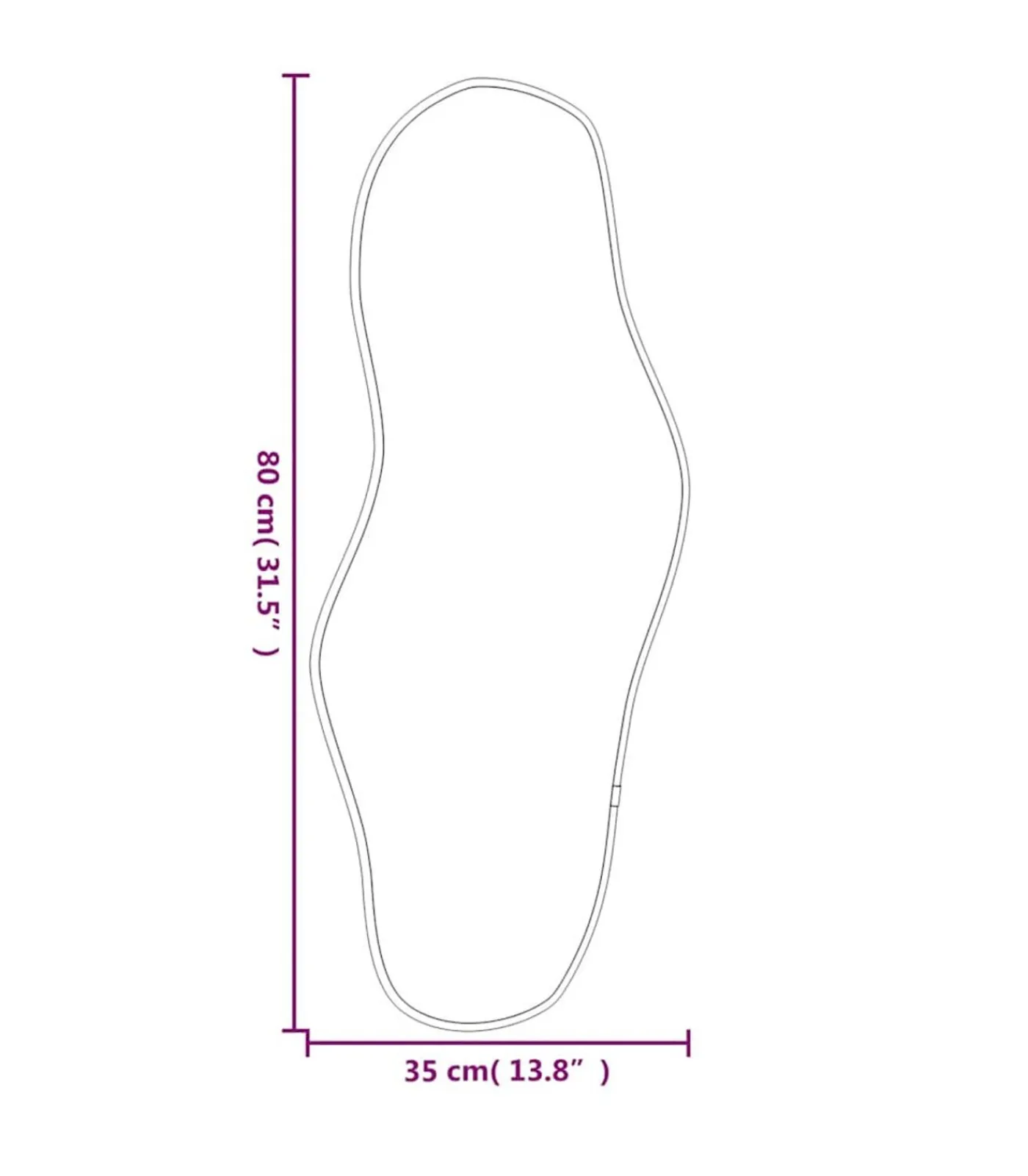 vidaXL Wandspiegel 80x35 cm goudkleurig