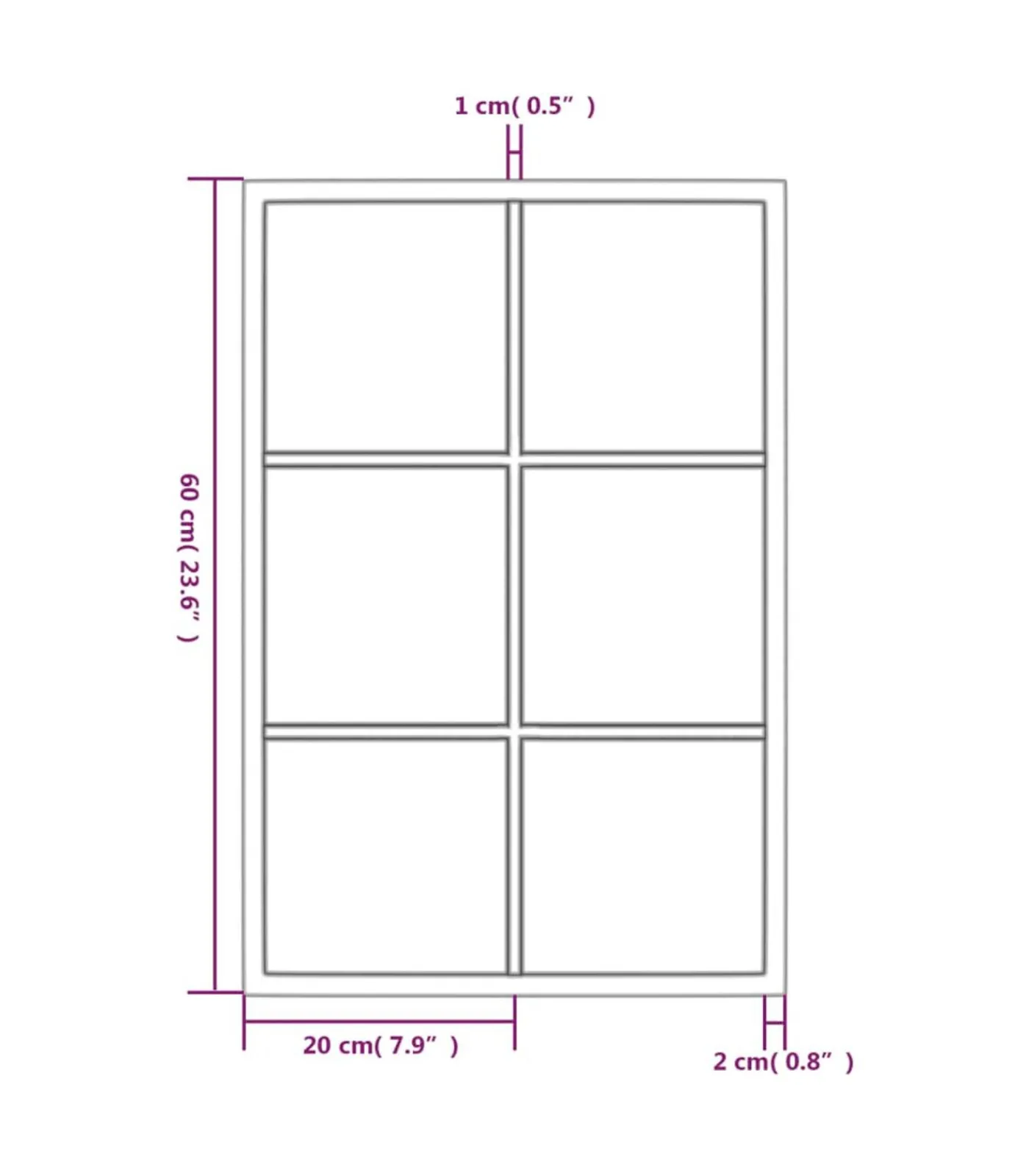 Sale Wandspiegel 60x40 cm metaal zwart Spiegels