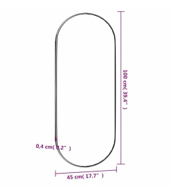 Outlet Wandspiegel 45x100 cm ovaal glas Spiegels