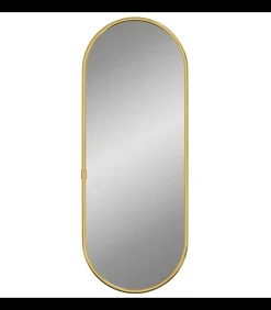 vidaXL Wandspiegel 40x15 cm ovaal goudkleurig