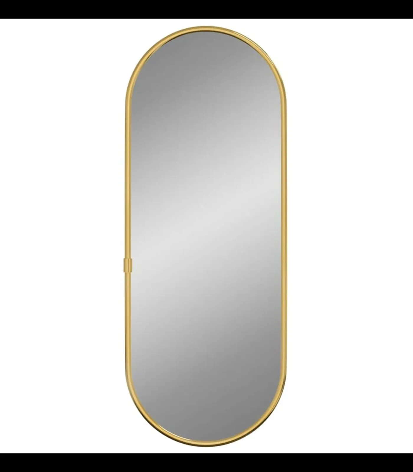 vidaXL Wandspiegel 40x15 cm ovaal goudkleurig