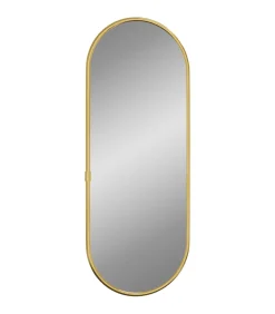 vidaXL Wandspiegel 40x15 cm ovaal goudkleurig