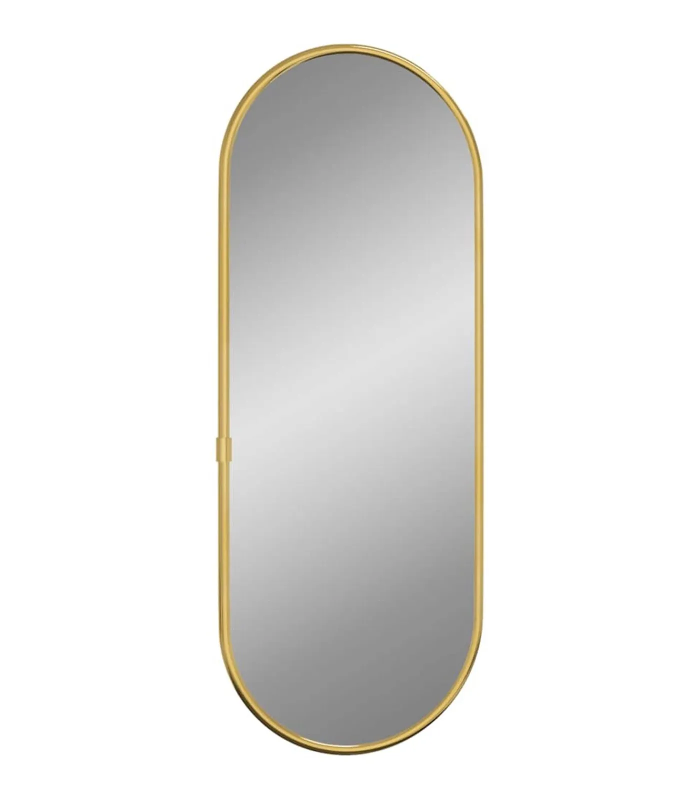 vidaXL Wandspiegel 40x15 cm ovaal goudkleurig