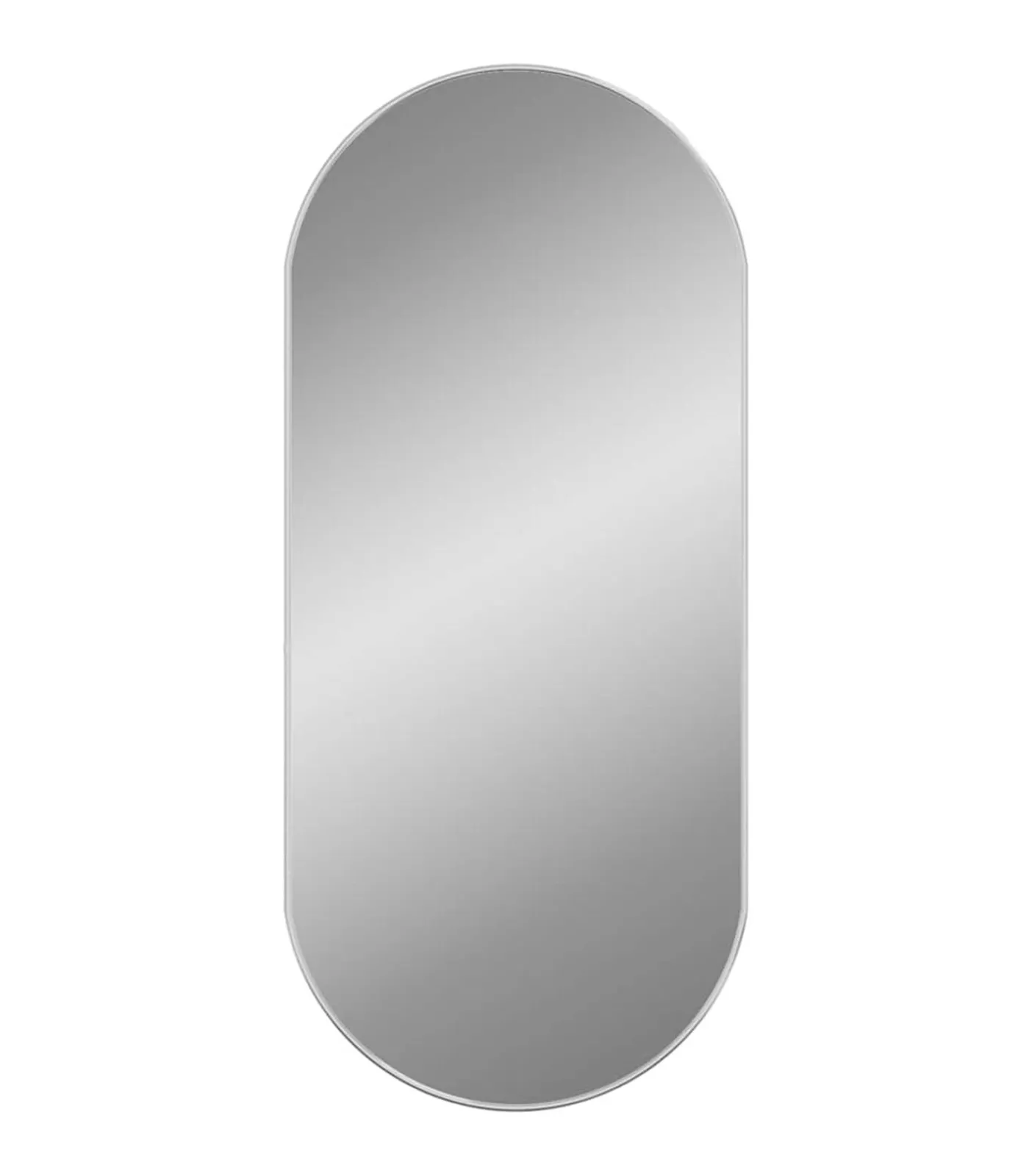 vidaXL Wandspiegel 100x45 cm ovaal zilverkleurig