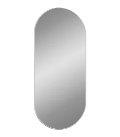 vidaXL Wandspiegel 100x45 cm ovaal zilverkleurig